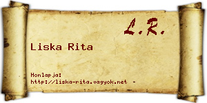 Liska Rita névjegykártya