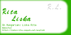 rita liska business card